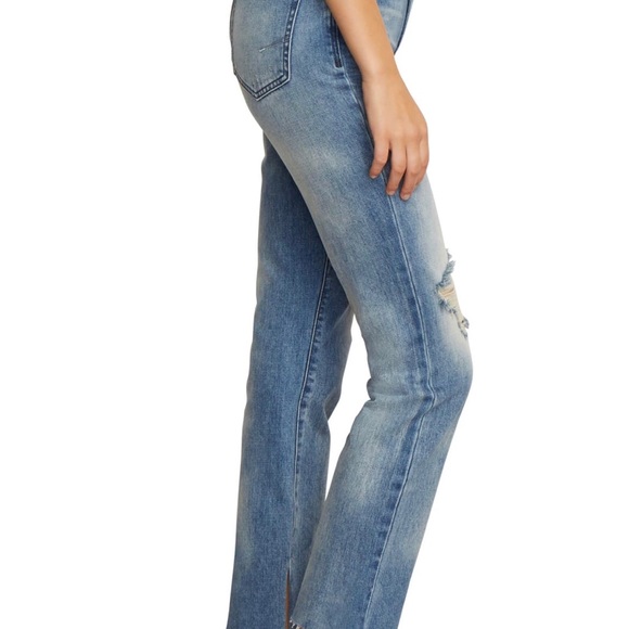 Habitual Pace Slit Hem High Rise Raw Hem Jeans NWT - Picture 4 of 8